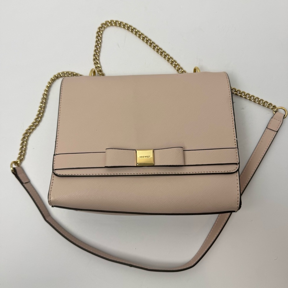 Nine West Blush Crossbody Bag with Gold Chain
